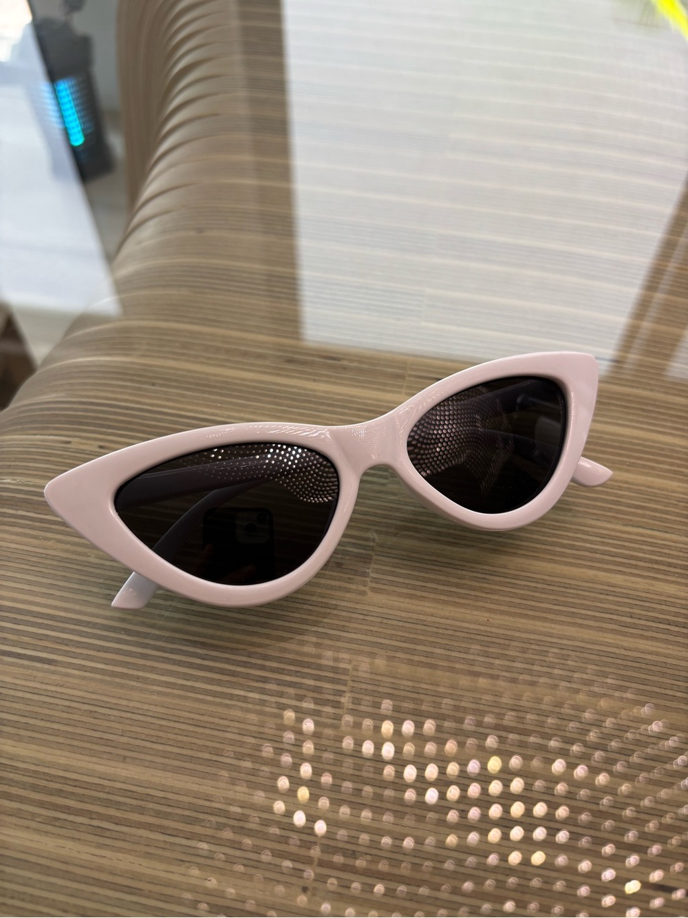 White Cat Eye Sunglasses Trendy Fashion Shades No Brand